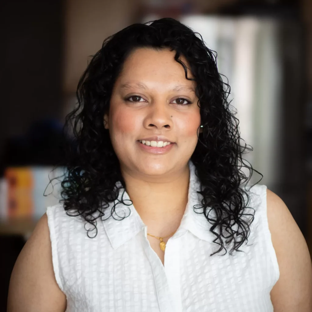 Portrait of Leanne Colaco, Registered Social Worker and Psychotherapist, providing counselling for individuals and couples.