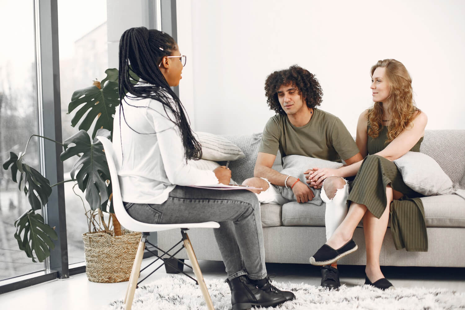 Client receiving CBT counselling for anxiety and emotional regulation at Renewed Mind Therapy